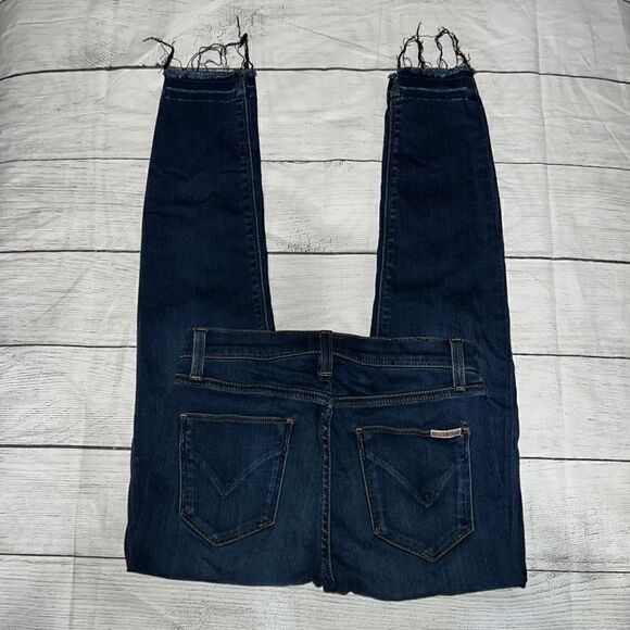 Hudson Jeans Nico Mid Crop Skinny Denim Jeans Released Hem Stretch sz 25 READ - Picture 4 of 7